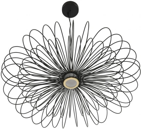 Подвесной светильник светодиодный Lumion Camomile 8301/10L черный, металл/акрил LED 9W 3000K 220V (на проводе)