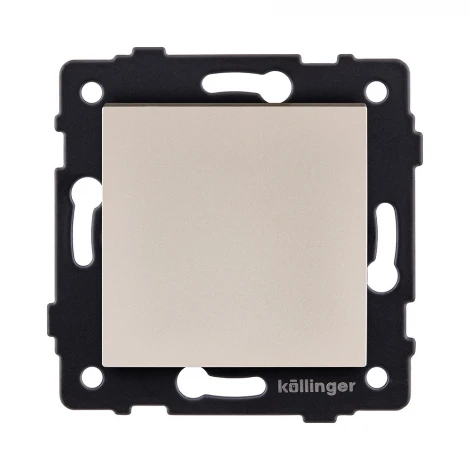 Выключатель 1-клавишный проходной 10А/250В золотой Kollinger REA-S-003GD для Aspekt, Eleganz, Reflex