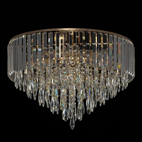 Потолочная люстра каскадная хрустальная Citilux Leonna CL320192