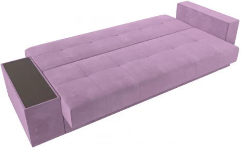Диван-книжка Лига-020 стол слева (Сиреневый,Коричневый/Микровельвет) Лига Диванов арт.118510L