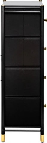 Комод Leset Нирита/Хайди, 8 ящиков, Черный (Сталь,Экокожа/Черный) арт.2500000209741