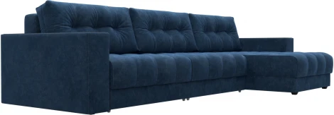 Диван угловой с декором Лига-049 НПБ Лонг Лига Диванов (Велюр) арт.128303