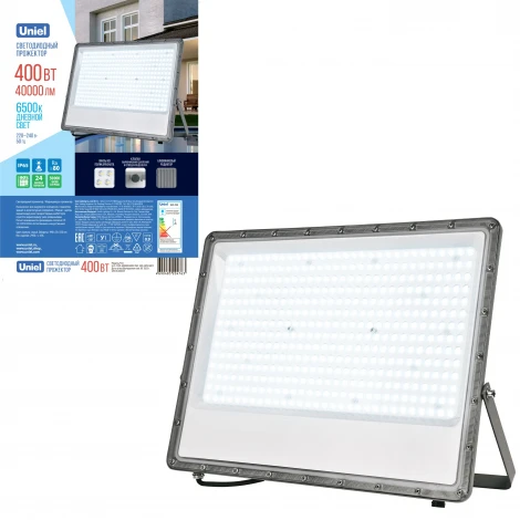 Прожектор уличный светодиодный 6500K серый Uniel ULF ULF-F52B-400W/6500K IP65 200-240V GREY