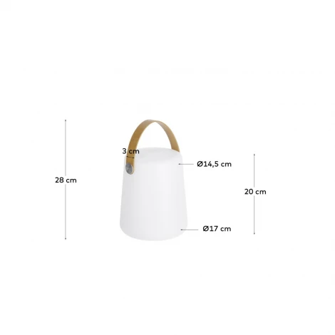 Настольная переносная лампа с аккумулятором 5В светодиодная с выключателем IP44 La Forma (ex Julia Grup) Dialma AA7964S05