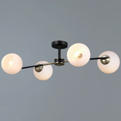 Потолочная люстра на штанге ILLUMICO IL0469-4CSQ-24 BK AB LIBRA (220V)