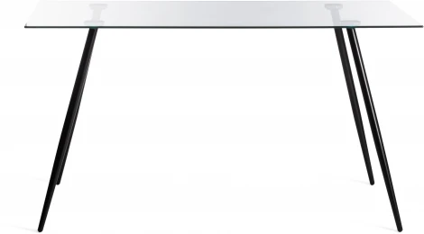 Стол SOPHIA (mod. 5003) металл/стекло (8мм), 140 х 80 75 см, черный / прозрачный Tetchair 19231