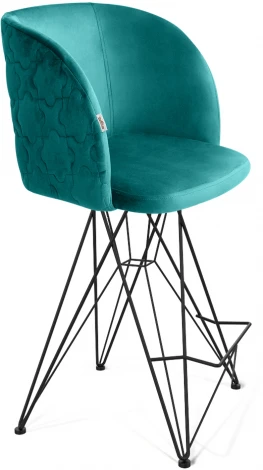 Стул полубарный SHT-ST33-1/S66-1 альпийский бирюзовый/черный муар Sheffilton 6123357601