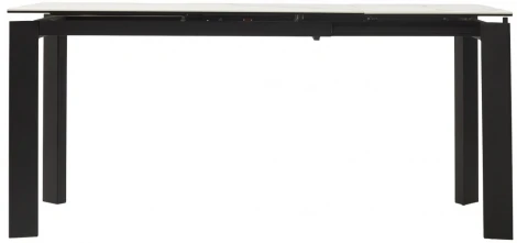 Стол CORNER 120 HIGH GLOSS STATUARIO керамика, стекло/ черный каркас М-City