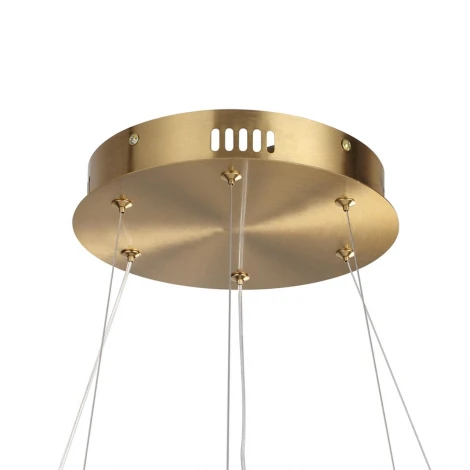 Подвесной светильник ярусный светодиодный кольцо Lumion Twinkle 8010/50L золото/прозрачный металл/акрилл LED 50W 220V 4000K (на тросе, кольцо)