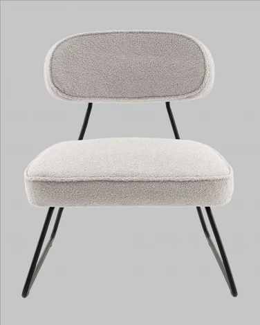 Кресло Kate new ткань букле светло-серый Stool Group арт.УТ000041263
