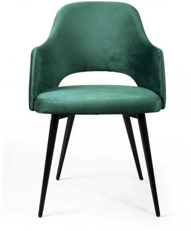 Стул William с подлокотниками, бархат зелёный 19/ черный конус Top Concept custom 78332
