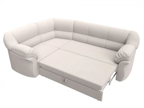 Диван угловой Карнелла левый угол (Брус/Пластик/Замша/Бежевый) Лига Диванов 128162L