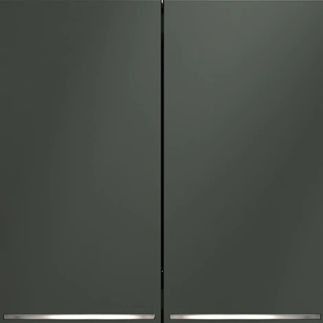 Выключатель двухклавишный с подсветкой (титан) Voltum S70 VLS020206