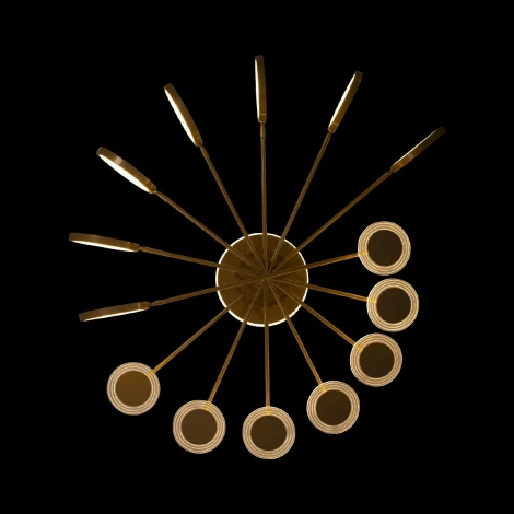 Потолочная люстра на штанге Megan 10164L Gold (LED, 220V, круглые, кольцо)