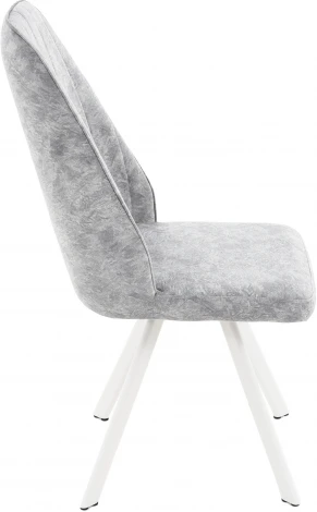 Стул Сильвио, Белый муар/Диджитал силвер, Аврора