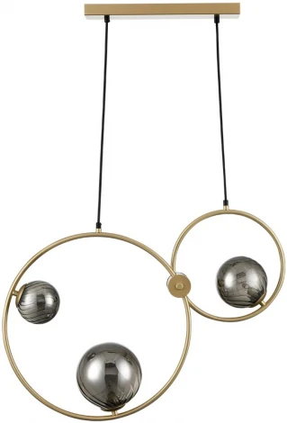 Подвесной светильник Lumion Ornato 8036/3 шампань/дымчатый, металл/стекло G9 3*35W 220V (на проводе, шарики)