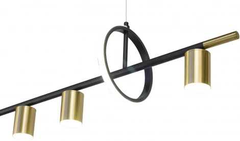 Подвесной светильник светодиодный на штанге AM Group AM438 POLISHED GOLD (220V, на тросе)