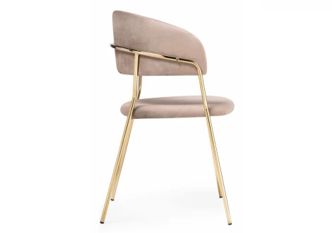 Стул на металлокаркасе kamelia cappuccino / gold