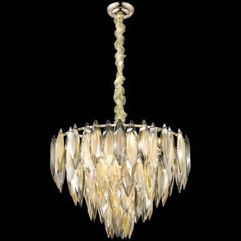 Подвесная люстра каскадная Wertmark Orlanda WE144.15.303 (220V, хрусталь, на цепи)
