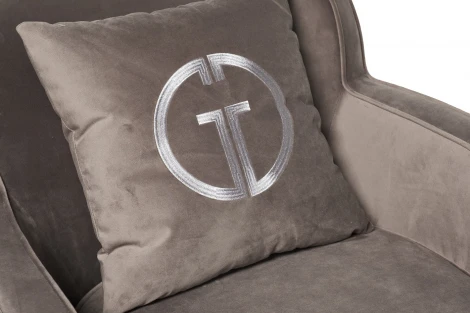 87YY-KRES-2182 SER Кресло вращающееся велюр серый 76*85*82см Garda Decor