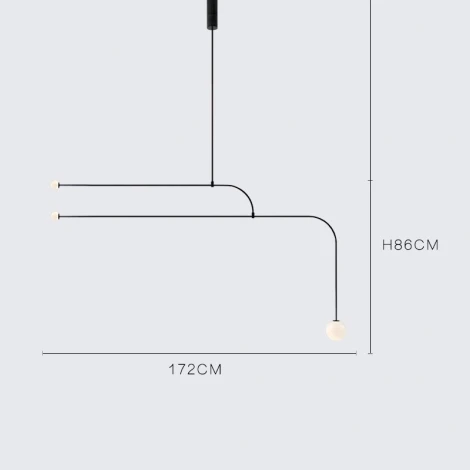 Люстра на штанге Lines E ImperiumLoft Lines-05 (140820-26) (220V, шар)