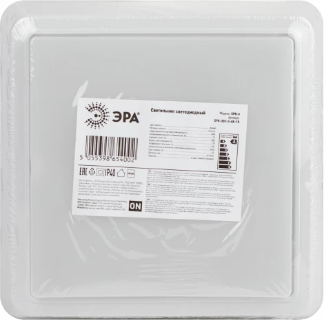 Настенно-потолочный светильник светодиодный ЭРА SPB-302-0-4K-10 (220V, IP40)