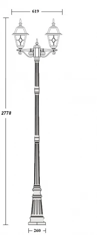 Наземный фонарь Oasis Light FARO lead GLASS 91110A lgG 18 Bl