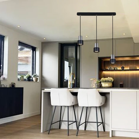 Подвесной светильник Reluce 16006-0.9-003IL GU10 BK (220V, на проводе)