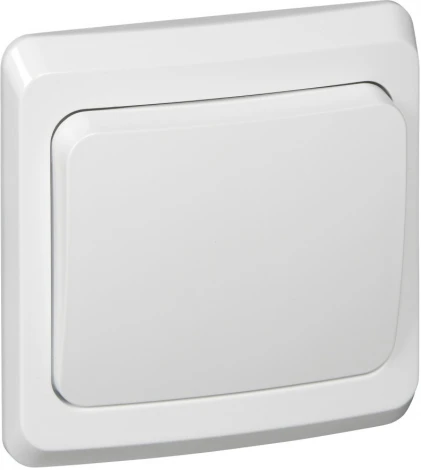 Выключатель встраиваемый одноклавишный (белый) Systeme Electric Этюд BC10-001B