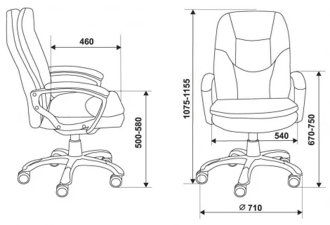 Кресло руководителя Бюрократ CH-868N темно-коричневый NE-15 эко.кожа крестовина пластик