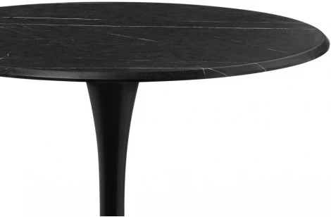 Стол деревянный Woodville Тулип 90х73 мрамор черный / черный 530835