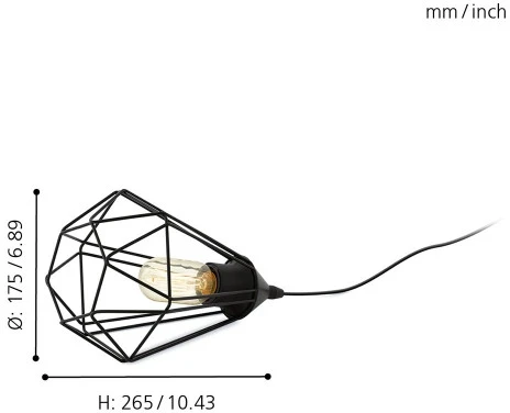 Интерьерная настольная лампа Eglo Tarbes 94192 (220V, выключатель)