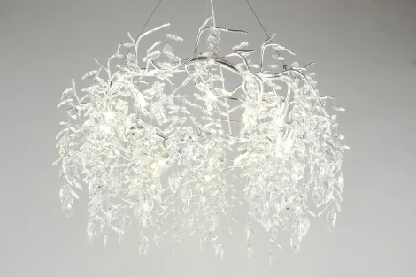 Подвесная люстра Aployt Gertunia APL.847.13.13 (220V, хрусталь, на тросе, листья, ветки)