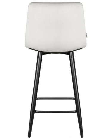 Набор 2 шт стул полубарный DOBRIN OLIVIA (черные матовые ножки, светло-серый велюр (108-52))