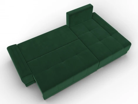 Диван угловой Лига-119 угол правый (ДСП,Брус,Фанера,ЛДС,Велюр/Зеленый) Лига Диванов 137091