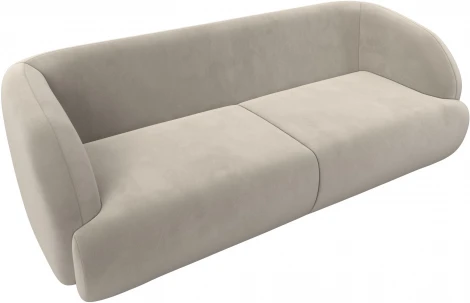 Диван прямой Лига-041 (Бежевый/Микровельвет) Лига Диванов арт.122192