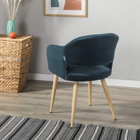 Кресло Oscar Diag blue/нат.дуб R-Home арт.410118161h_Diagblue_н.дуб