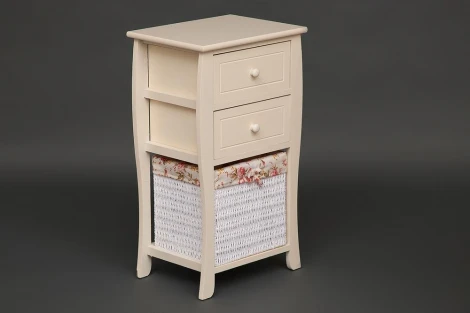 Тумба с корзиной и 2 ящиками secret De Maison ARC 2 ( mod. HX16-827 S ) butter white (слоновая кость) (дерево павловния, мдф)