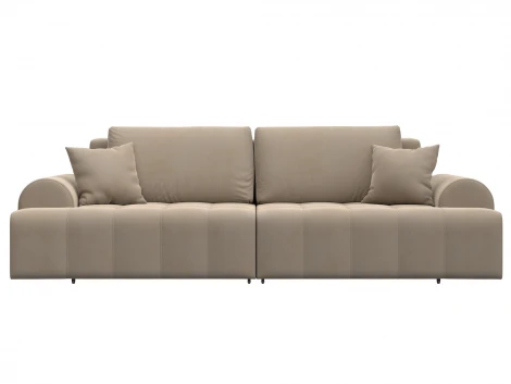 Диван прямой Лига-080 (ДСП/Пластик/Велюр/Бежевый) Лига Диванов 131114