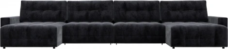 Диван п-образный с полками Лига-053 НПБ Лонг Лига Диванов (Велюр) арт.128995