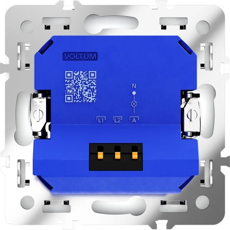 Диммер поворотно-нажимной 600 Вт (белый матовый) Voltum S70 VLS070302