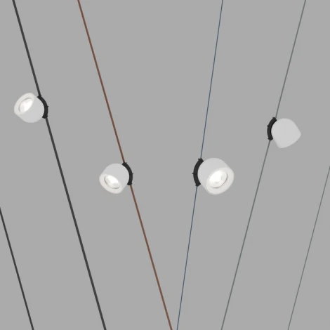 Трековый светильник низкоковольтный для ременной системы LED с голосовым управлением 48V Denkirs Belty Spot DK5640-WH+BK (Умный дом) (умный дом - Smart Life)