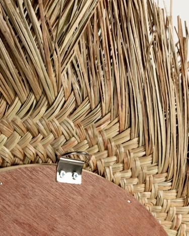 Настенное зеркало La Forma (ex Julia Grup) Rumer (Коричневый/ Фанера,Стекло,Натуральное волокно)