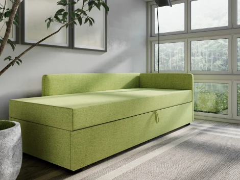 Диван-кровать Arsko Велес Угол правый рогожка зеленая