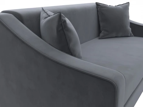 Диван прямой Лига-071 (ЛДСП,Брус,Фанера/Дерево/Велюр/Серый) Лига Диванов 129766