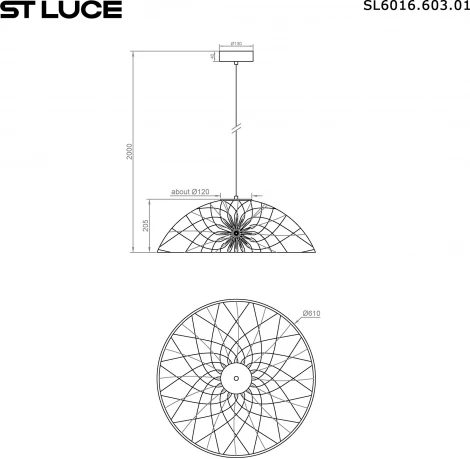 Светильник подвесной ST Luce Bound SL6016.603.01 Красный/Красный LED 1*20W (220V, на проводе)