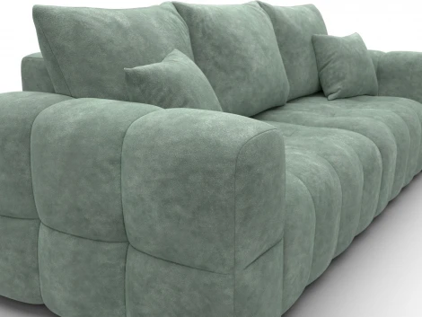 Диван прямой Лига-110 НПБ (ДВП,ДСП,ЛДСП,Брус,Фанера,Велюр/Зеленый) Лига Диванов 136506