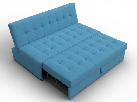 Диван прямой Лига-107 (160) (ЛДСП,Брус,Фанера,Рогожка/Голубой) Лига Диванов 134915