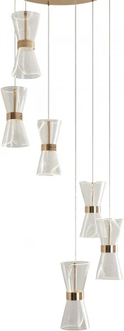 Подвесной светильник каскадный Freya Dress FR5438PL-L37G (LED, 220V, на проводе)