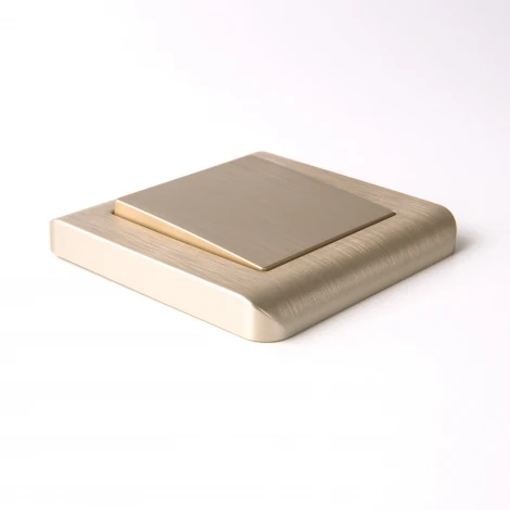 Выключатель одноклавишный проходной (шампань рифленый) Werkel W1112010 (a051435)